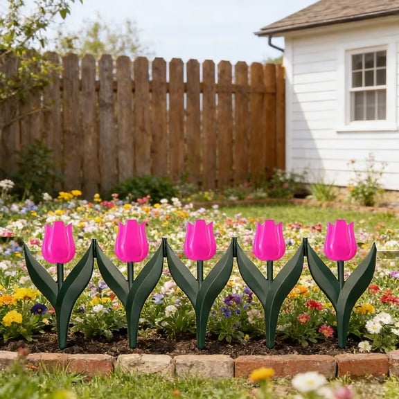 Mini Fence for Garden | Small Plastic Yard Fence | Decorative Border for Flower Beds, Planters & Outdoor Spaces | 29x15cm Landscape Edging | Colorful Garden Divider