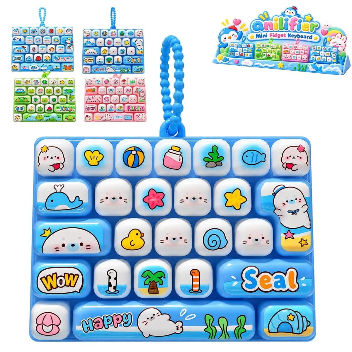 Mini Fidget Keyboard 26-Key Clicker Toy Halloween Christmas Animal ...