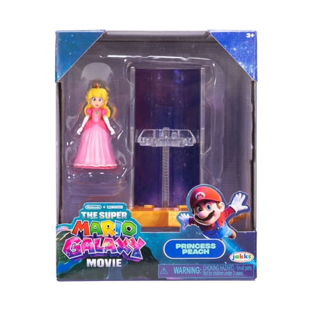 The Super Mario Galaxy Movie Action Figure 1.5 inch Princess Peach with Star Launcher
