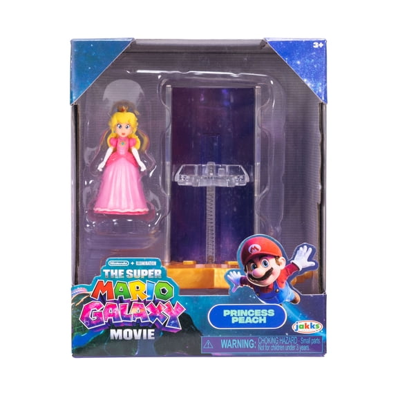 Super Mario Galaxy Movie Action Figure - 1.5 inch Princess Peach with Star Launcher