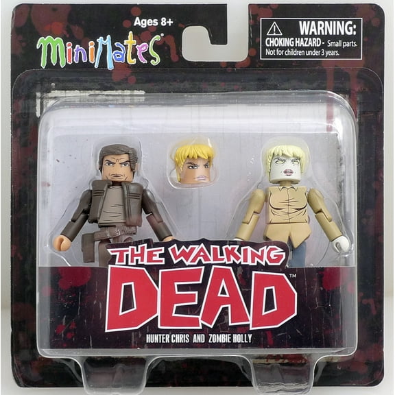 Mini Figure 3Pack Hunter Survivor, Zombie Variant & Bonus Head Accessory
