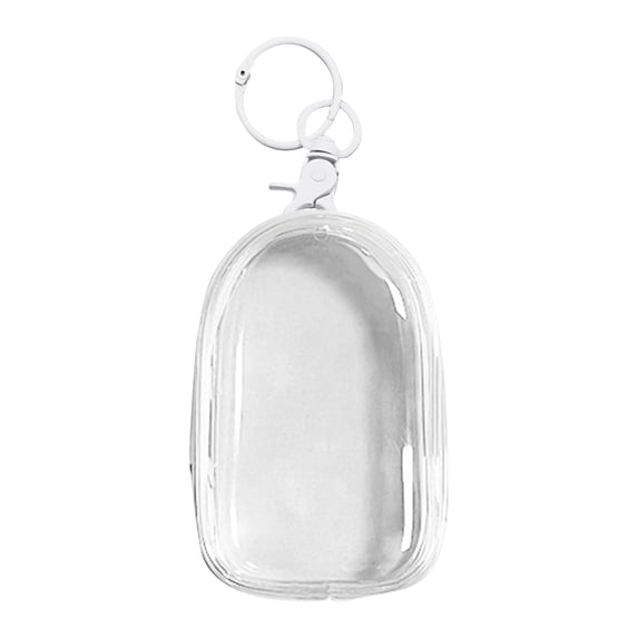 Mini Figure Display Storage Pouch, Keychain Hanging Bag for Backpack, Dust Proof Blind Box Doll Protector, Portable Collectible Carrying Case 4x2 Inch