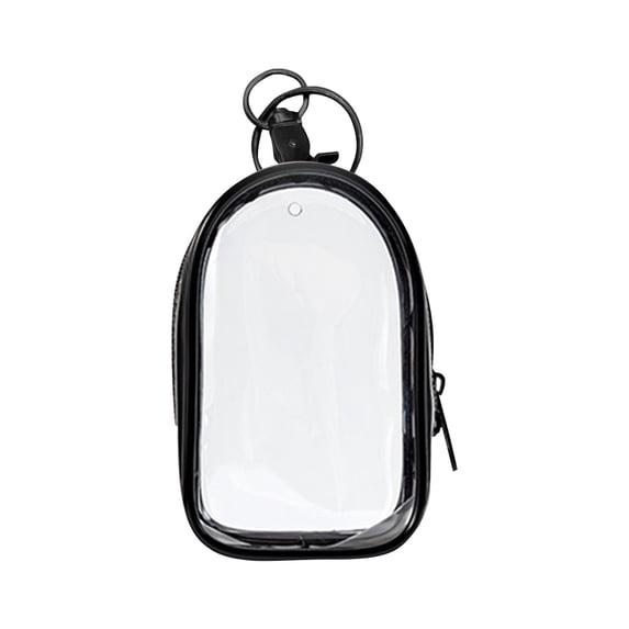 Mini Figure Display Storage Pouch, Keychain Hanging Bag for Backpack, Dust Proof Blind Box Doll Protector, Portable Collectible Carrying Case 4x2 Inch