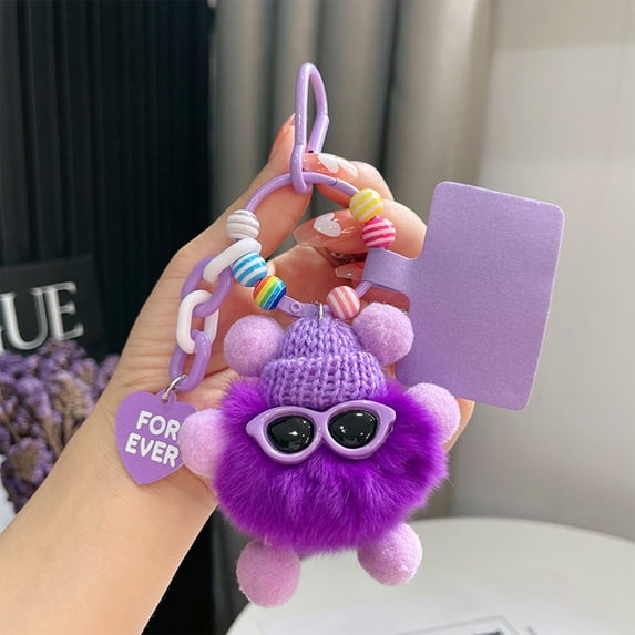 Mini Figure Keychain, Cute Toy Charms for Keys Backpack, Collectible Keychain Decor, Novelty Key Ring Accessory, Gift for Kids Teens, Small Plastic Toy
