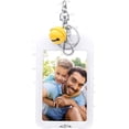 thumbnail image 1 of Mini Film Photo Keychain Picture Holder with Bell – Clear Photo Frame Key Chain for Instax Fujifilm Polaroid Mini 9 Film - DIY Picture Keychains for Wallet Size Photos, Gifts, Yellow, Set of 2, 1 of 1
