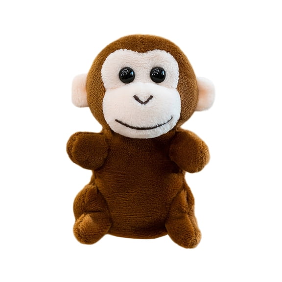 Mini Finger Animal Plush Hand Puppet,Short Lint Soft Cute Animal Figures Portable Interactive Role Play Finger Puppet Set,Multi Color Pocket Size Gift Ornament Compact Collectible Mini Display Set