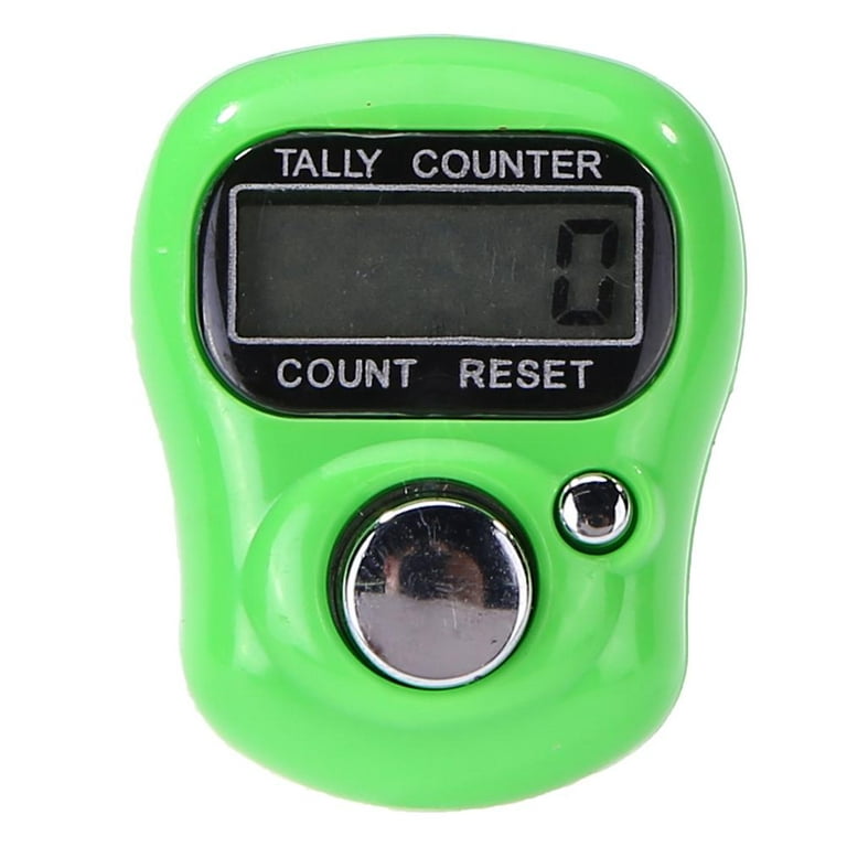 Slowmoose (Green B) Digital LCD Electronic Finger Counter-LED Hand Ring Night Luminous Tally with Locking Function