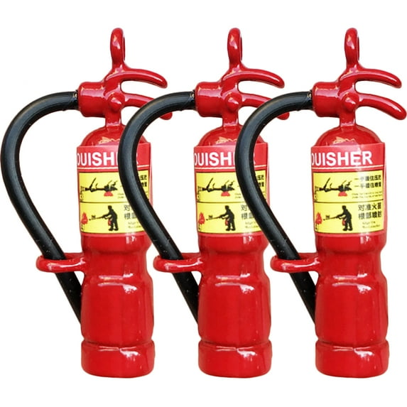 Mini Fire Extinguisher Metal Models Decor Bulk Small House Red Iron Child 3 Pcs