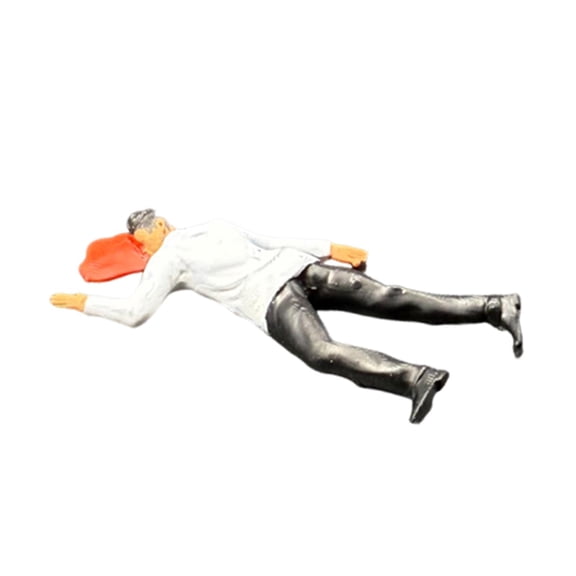 Mini Firefighter Figure Hand Painted ABS Material for Model Scenery Collectors and Hobbyists