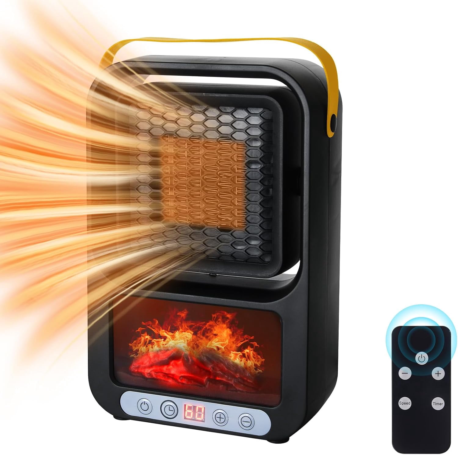 Mini Fireplace Heaters For Indoor Use, Mini Heater For Bedroom, Small Heater For Bathroom ...