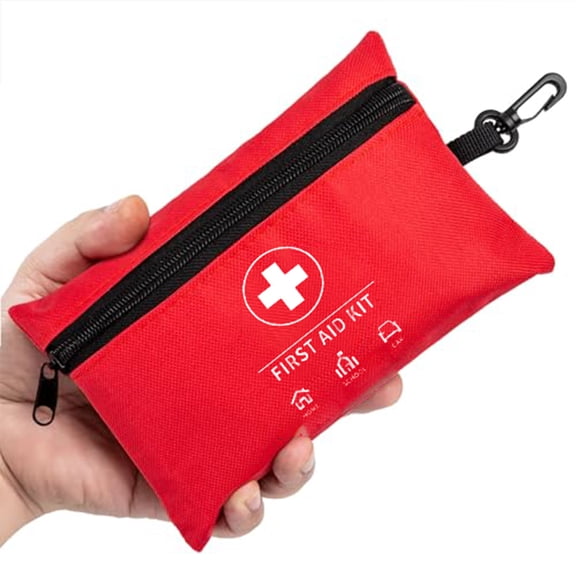 Mini First Aid Kit - 1 Piece Small First Aid Medical Kit for Car Home Office Travel Camping Sports Outdoor School - Survival KitKit only
