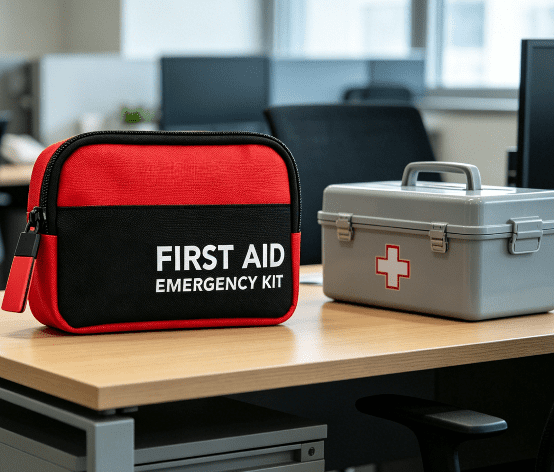 Mini First Aid Kit - 1 Piece Small Waterproof Hard Shell Medical for Car, Home, Office, Travel, Camping, Sports, Outdoor, School - Emergency First Aid Supplies and Survival Kit (Red)