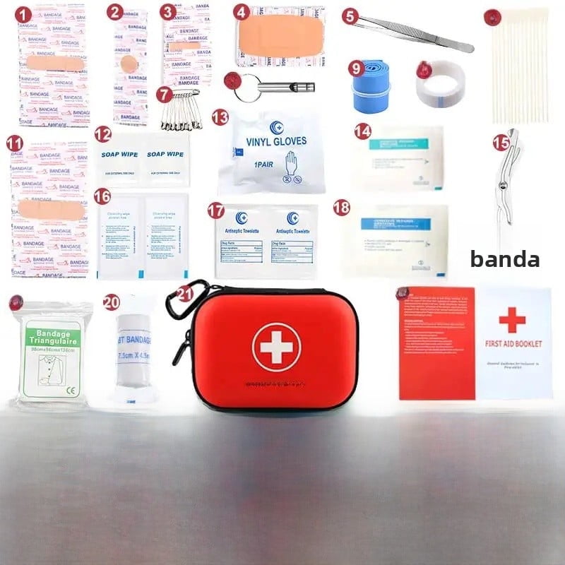 Mini First Aid Kit for Home, Office, Travel, Camping, Sports and Outdoor Activities, School Emergency Supplies