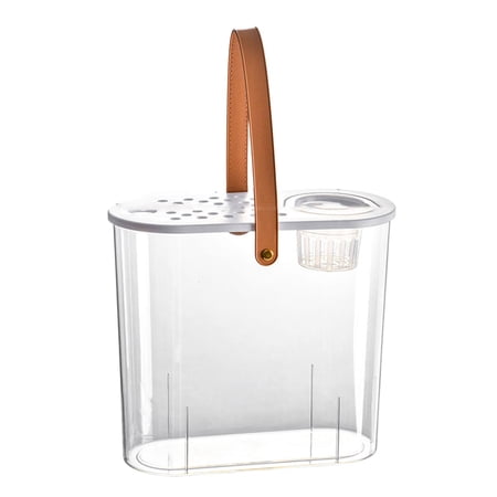 Mini Fish Tank Clear Tank for Goldfish Tropical Fish Small Desktop Aquarium Hydroponics