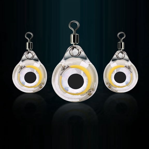 Mini Fishing Bait Lamp Light-Emitting Bait Lamp for Eye-Shaped Squid Bait in Deep Water Used to Attract Fish
