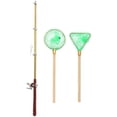 thumbnail image 1 of Mini Fishing Rod Set for Dollhouse Decoration - Green, 1 of 3
