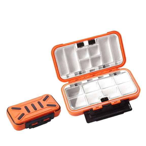Mini Fishing Tackle Box, Small Box Fishing Accessories Storage Box, 16 Compartments Lure Accessories Box