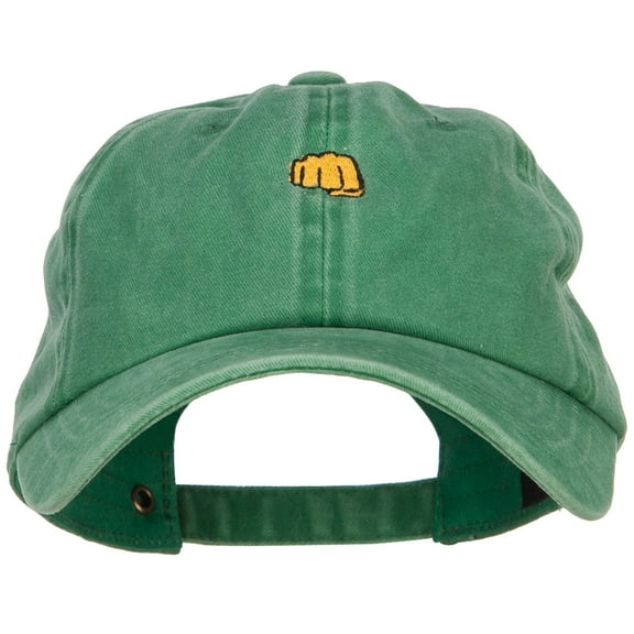 Mini Fist Pound Embroidered Unstructured Dyed Cap - Kelly Green OSFM