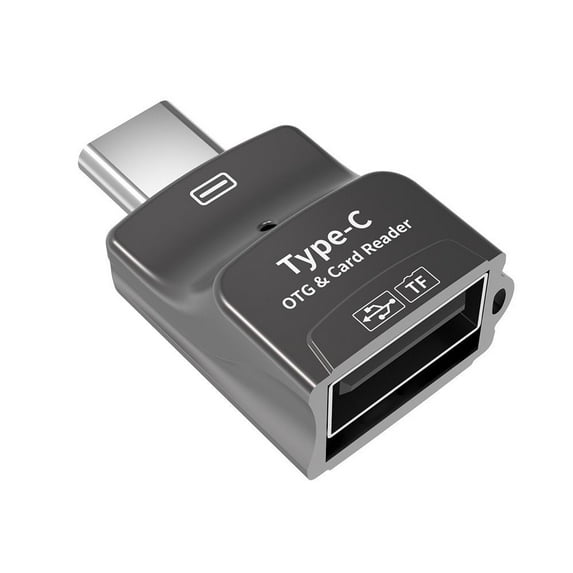Mini Flash Drive Converter OTG Adapter For SD TF Card USB Type-C Memory Card Reader BLACK