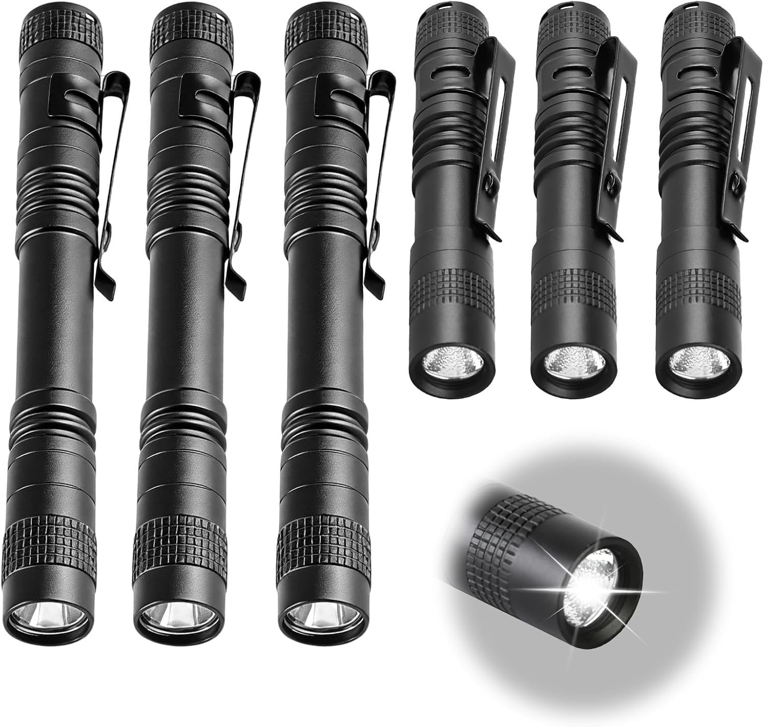 Mini Flashlight, AAA Small Pen Light with Clip, Portable 500lm Pocket ...