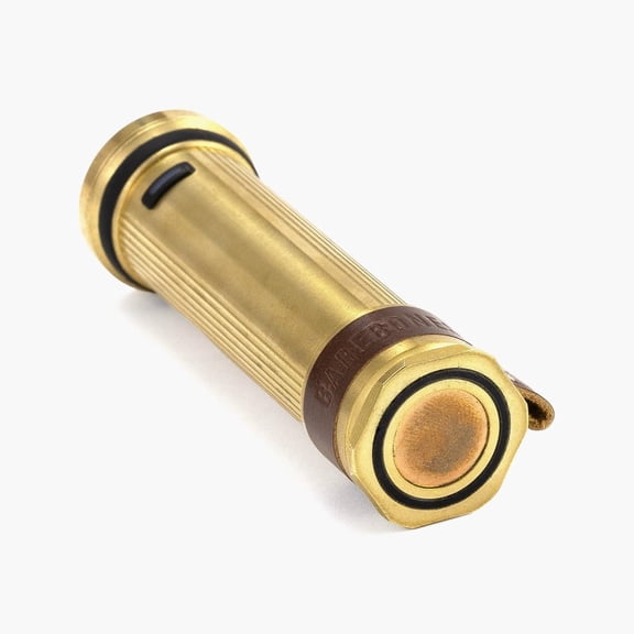 Mini Flashlight - Brass, Vintage-Style Rechargeable Flashlight with Adjustable Brightness, Magnetic Base, and Candle Flicker Mode – Compact Travel and Camping Light