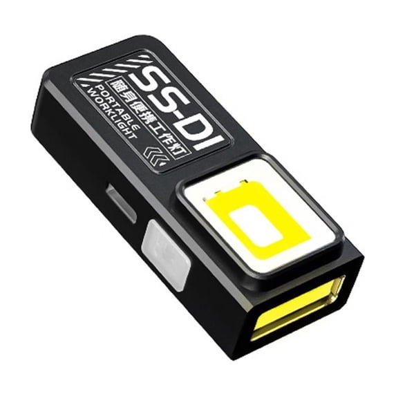 Mini Flashlight Keychain 600 Lumens Rechargeable Pocket 3 Modes Small Led EDC Keychain Brightest Flashlight Magnetic Hat Clip for Travel Walking Searching Hiking