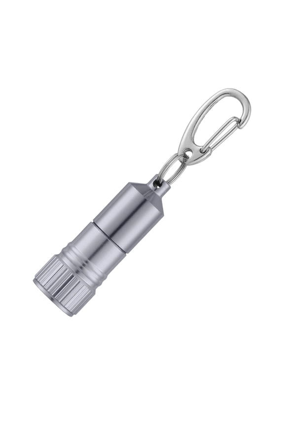 Mini Flashlight Keychain | Waterproof Flashlight | Battery Powered Led Light for Camping and Everyday Emergency Use, Gray