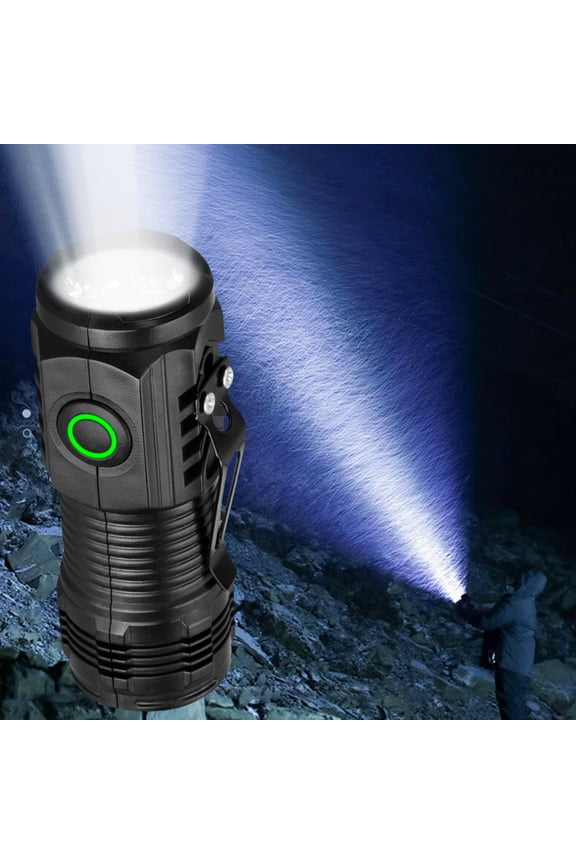 Mini Flashlight Portable LED Keychain Lighting Small Flashlight with Long Endurance Rechargeable Lithium Battery Camping Clip Light for Hat Backpack