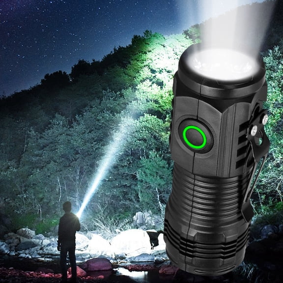 Mini Flashlight Portable LED Lighting Outdoor Long Endurances Lithium Battery Camping Clip Light