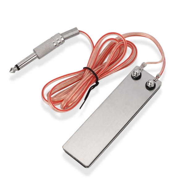 Mini Flat Stainless Steel Metal Foot Pedal Switch Control with Clip Cord for Power Supply Machine Accessories