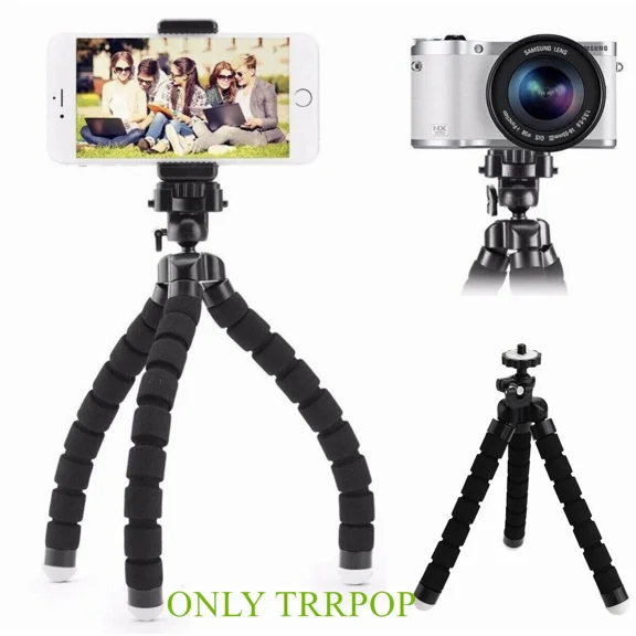 Mini Flexible Foam Octopus Tripod Phone Camera Stand With Mount Holder Tool