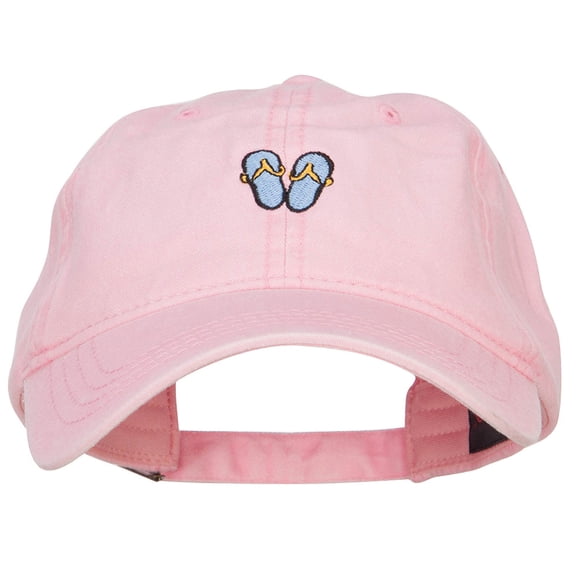 Mini Flip Flop Embroidered Washed Cap - Pink OSFM