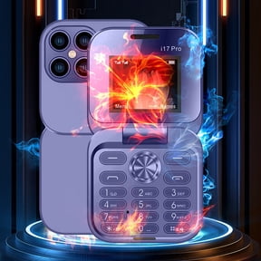 Mini Flip Mobile Phone 2 SIM Card 1.77" Screen Foldable Cell Phone for Seniors,Unlocked 2G GSM Phone with Large Buttons,FM Radio,Torch,Speed Dial & Magic Voice - Compact Easy-to-Use Flip Phone