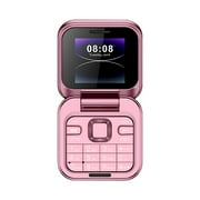 Mini Flip Mobile Phone, 2024 New Cell Phone with FM Radio Magic Voice Blacklist Speed Dial Vibration, 2 SIM Card Small Display Foldable Cell Phone