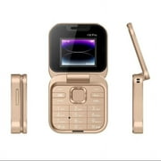 Mini Flip Mobile Phone,Foldable Cell Phone with FM Radio Magic Voice Blacklist Speed Dial Vibration,2 SIM Card Small Display Foldable Cell Phone,Easy to Use,Gift for Father's Day/Mother's Day