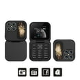 thumbnail image 1 of Mini Flip Phone 2G Network 1.77 Inch Screen Dual SIM Flashlight Speed Dial FM Radio Small Stylish Foldable Phone, 1 of 18