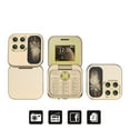 thumbnail image 1 of Mini Flip Phone 2G Network 1.77 Inch Screen Dual SIM Flashlight Speed Dial FM Radio Small Stylish Foldable Phone, 1 of 18