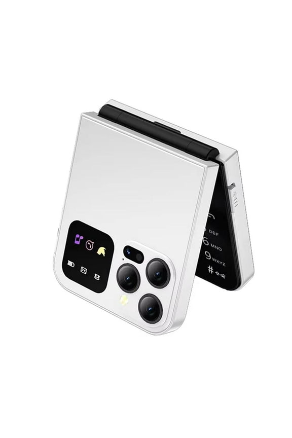 Mini Flip Phone with 2.4-Inch Screen, Dual SIM Dual Standby, Type-C Port, and Multiple Language Support