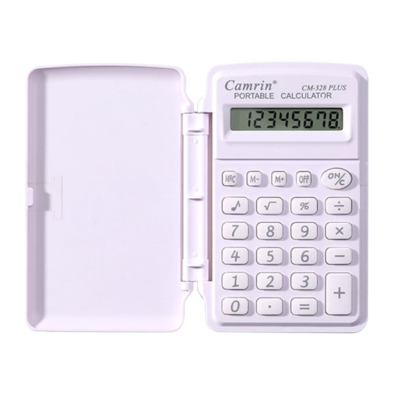 Mini Flip Scientific Calculator, Candy Color Portable 8-Digit Large LCD Display Lightweight Pocket Calculator with Button Battery for Home Office Daily Calculation