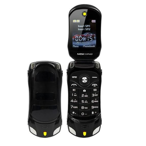 Mini Flip Phone Dual SIM Unlocked, MP3 MP4 Player, FM Radio, Camera, Flashlight – 2G GSM Feature Phone (1.77" Display)