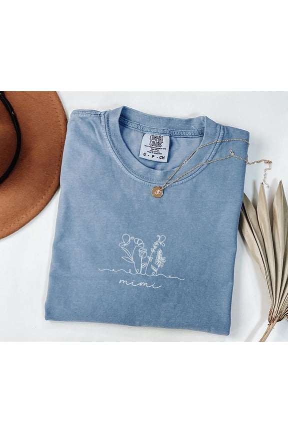 Mini Floral Mini Simple Line Art T-Shirt All Size S-3XL