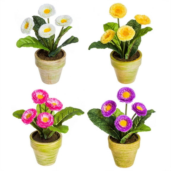 Mini Florals in Garden Pot, 4 ASST