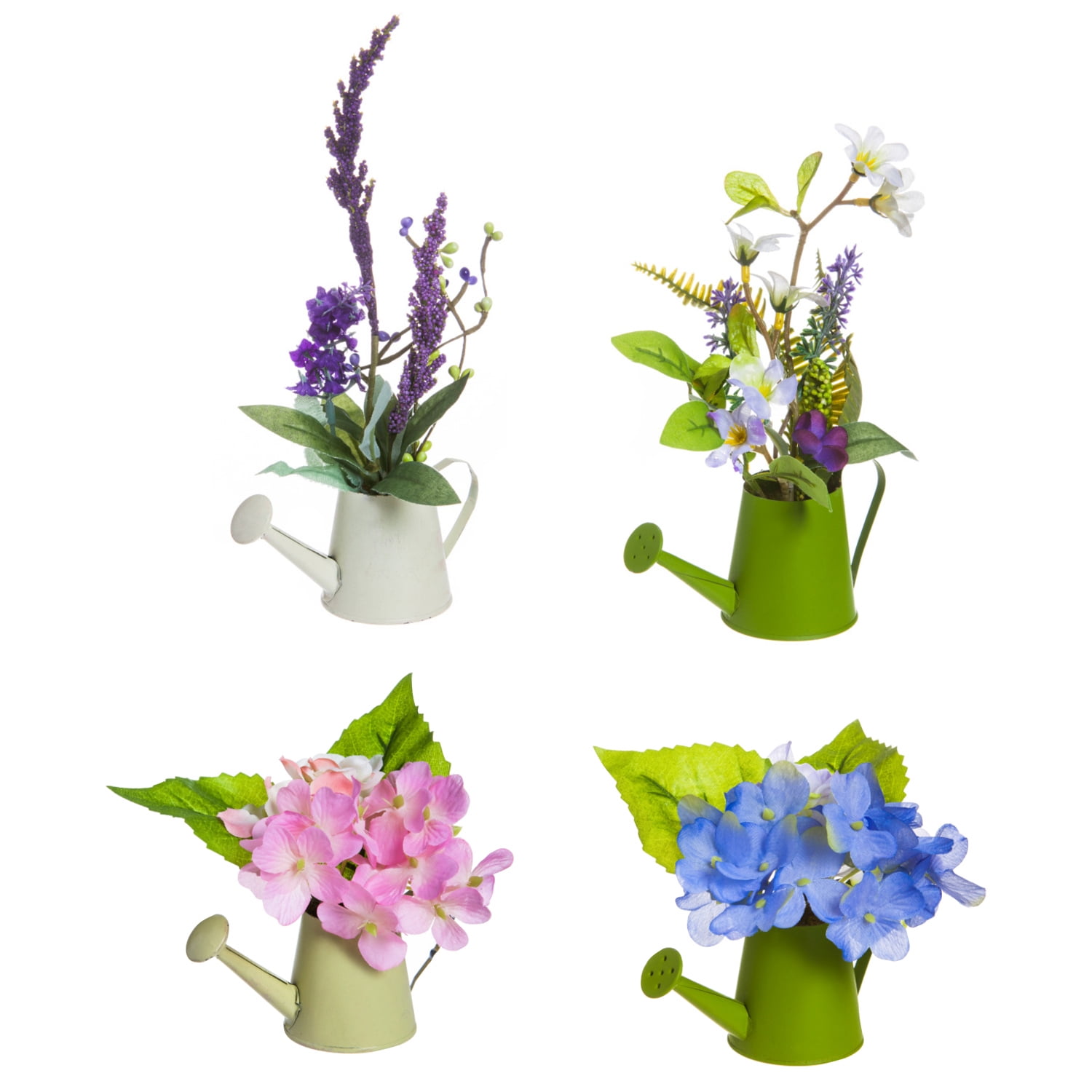Mini Florals in Garden Watering Can, 4 ASST