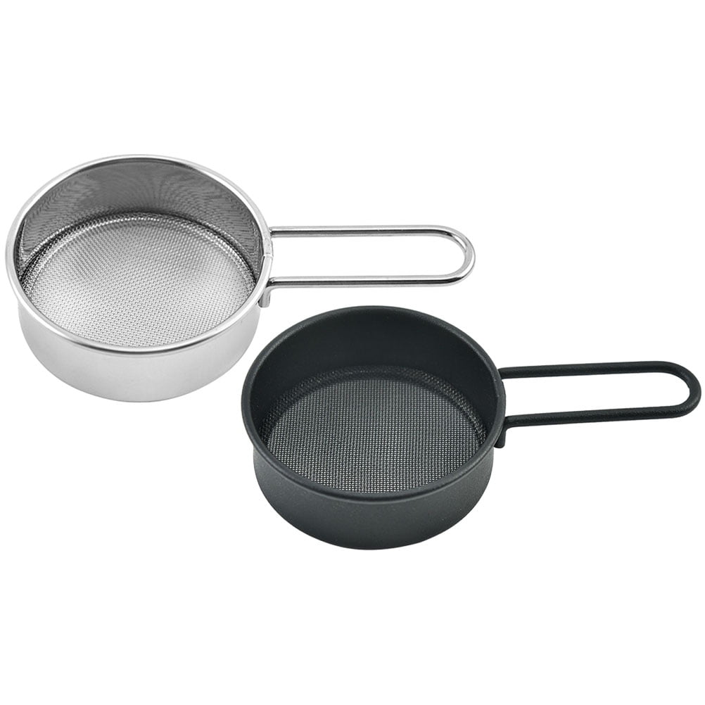 Mini Flour Sieve Stainless Steel Mesh Strainer Round Filter 2 Pcs