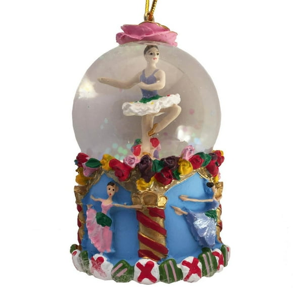 Mini Flower Ballerina Dancers Snow Globe Ornament by Nutcracker Ballet Gifts