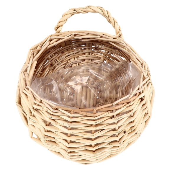 Mini Flower Basket Flower Pots Wicker Basket Garden Basket Baby 22.5X18CM Beige