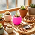 thumbnail image 1 of Mini Flower Pot, Small Round Plastic Planter Ribbed Nursery Pot Decorative Succulent Container, Cactus Herb Bonsai Desktop Planter for Home Office Windowsill Garden Decoration, 1 of 7