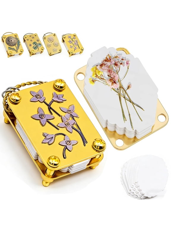 Mini Flower Press Keychain,Micro Flower Press Kits, with 20Pcs Paper-Portable Miniature Flowers Drying Press Kit for Arts