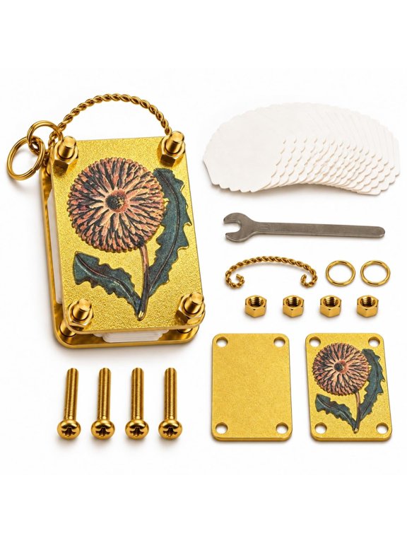 Mini Flower Press Keychain, Portable Metal Flower Press Kit for Small Flowers Petals Leaves, 9 Botanical Patterns, DIY Pressed Flower Crafts, Great Gift for Nature Lovers
