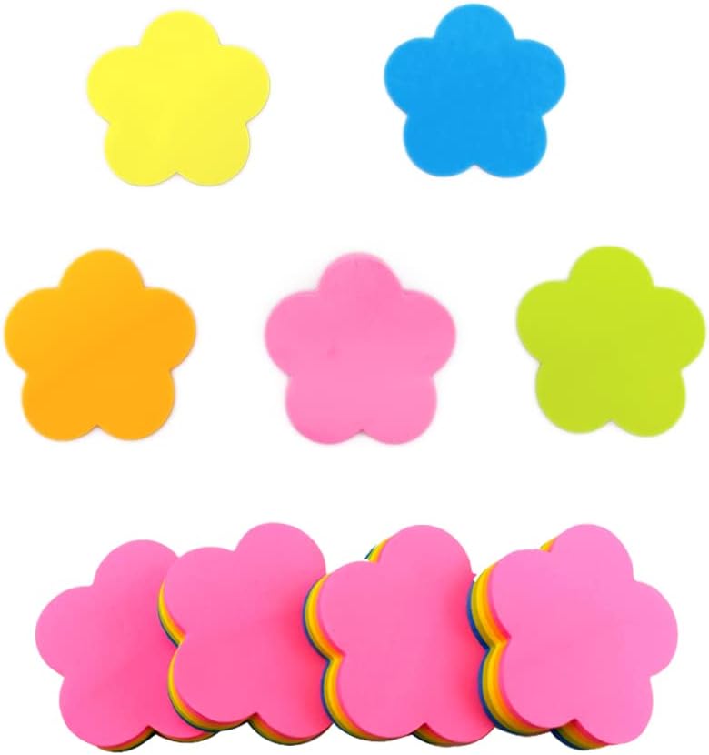 Mini Flower Shaped Sticky Notes Colorful Cute Sticky Notes Fun Self
